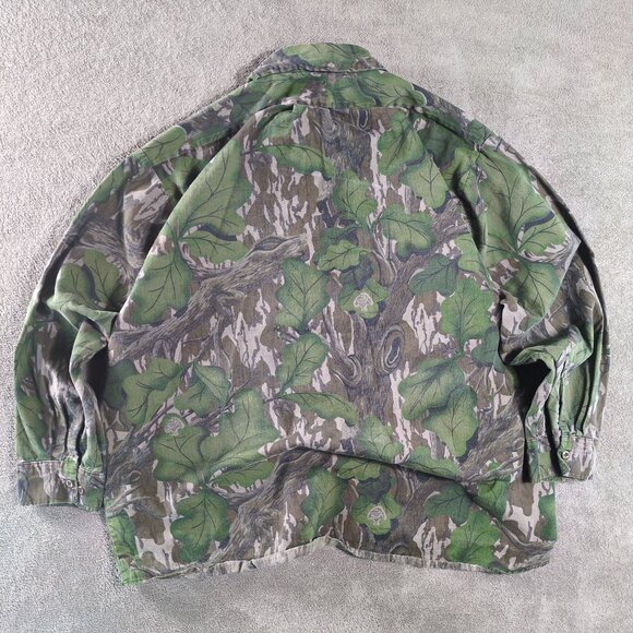 VTG Mossy Oak Mens XL Full Foliage Camo Shacket USA Made First Perfect - Picture 2 of 9